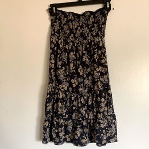 Floral tube top mini dress